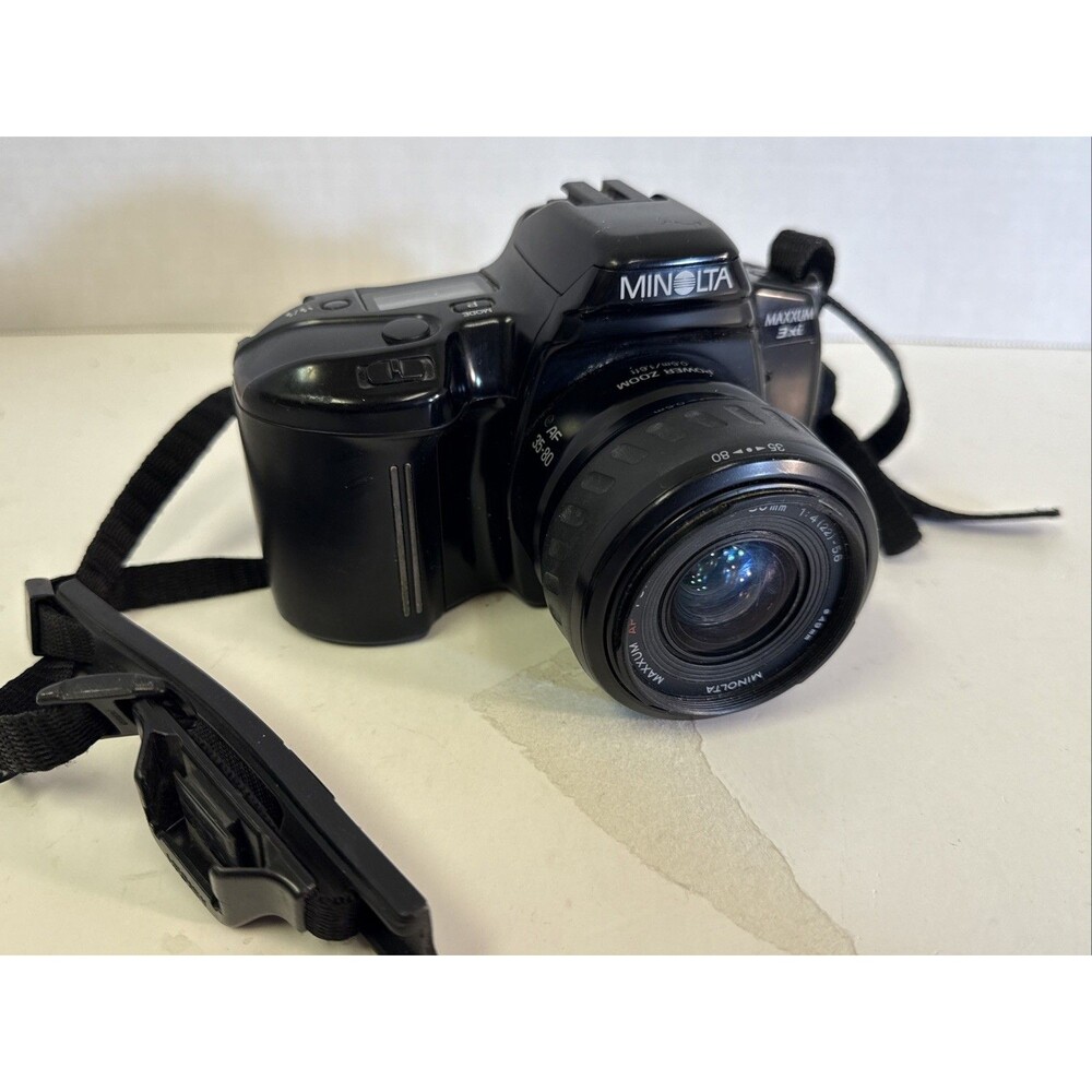 Vtg Minolta Maxxum 3xi W/Minolta AF 35-80 Power Zoom 0.5m/1.6ft Lens Not Tested
